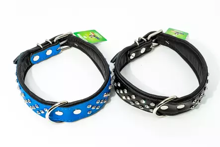 Koiran nahkapanta kristallikoristeilla - Nahkapannat - 5906365553142 - 4