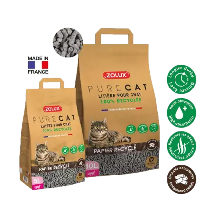 Zolux PURECAT paperikuivike 10L - Muut kissanhiekat - 3336024763018 - 1